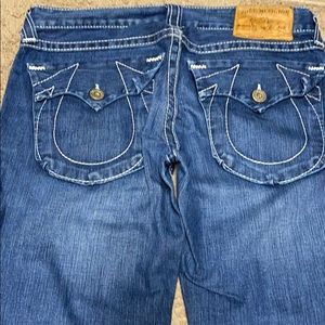 Used True Religion Jeans. 34/30. Twisted Seams.